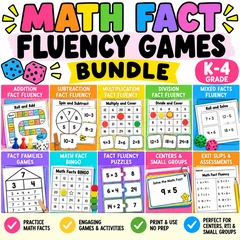 Math Fact Fluency Games Bundle